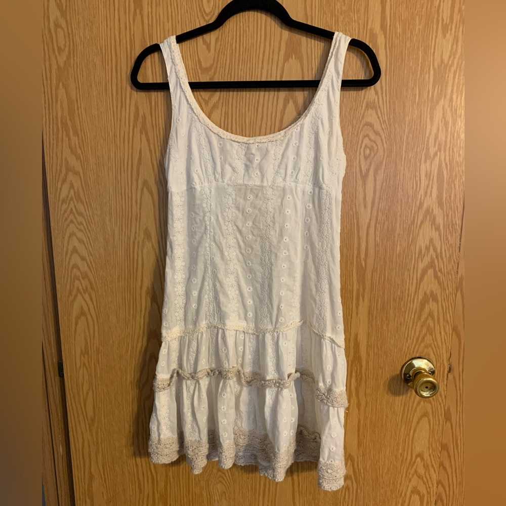Free People White Eyelet Mini Dress